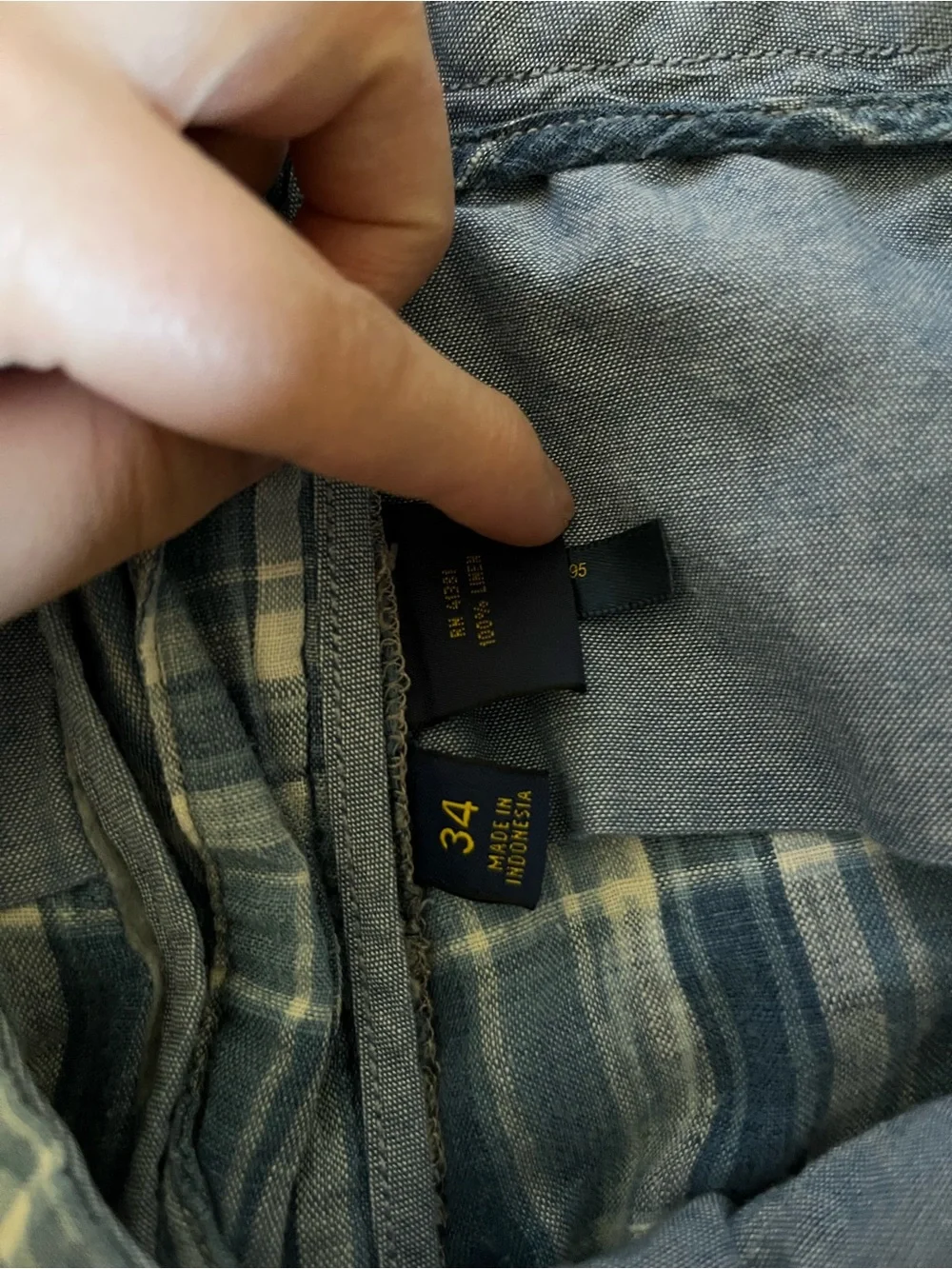 Vintage Polo Ralph Lauren India Madras Blue & Plaid Shorts